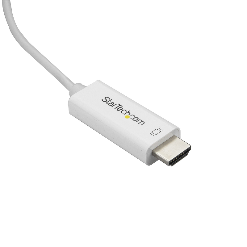 StarTech CDP2HD2MWNL 6ft (2m) USB C to HDMI Cable - 4K 60Hz - White